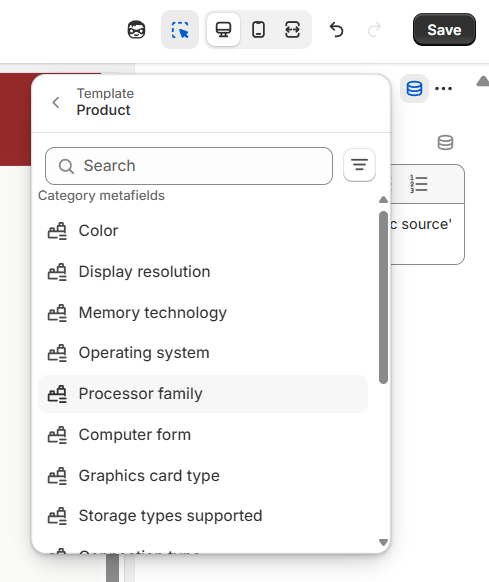 Shopify Standard Metafields