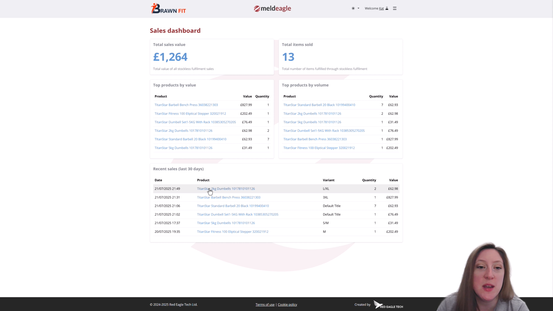 Sales dashboard video preview